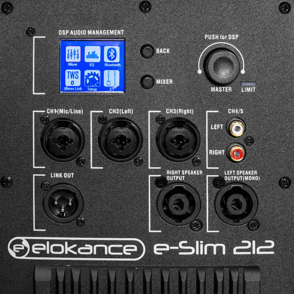 800 W RMS 2-way active column system with 12" subwoofer – Elokance