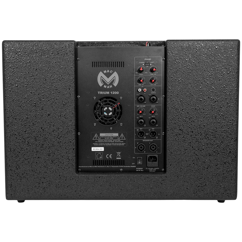 600 W RMS triphonic sound system with 15" subwoofer – Mac Mah