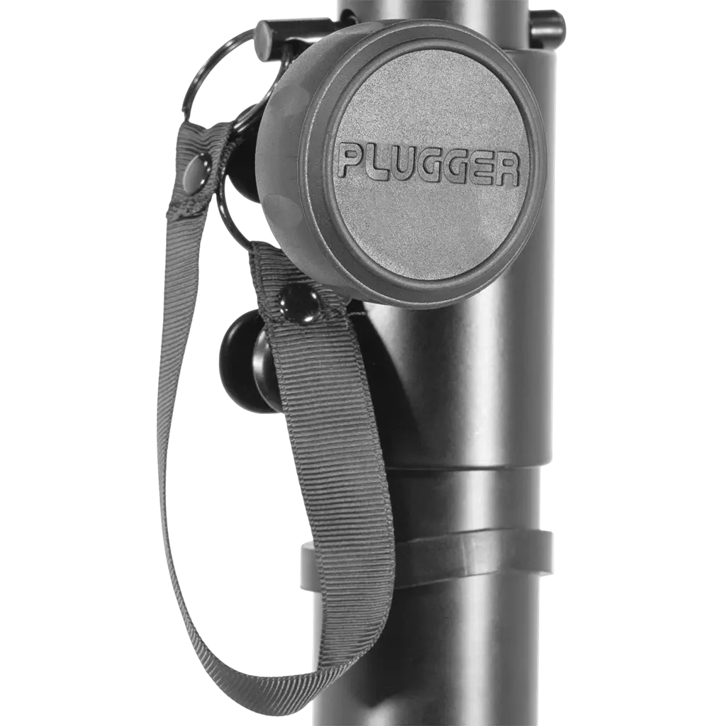 Set of 2 adjustable speaker stands (120–200 cm) with cover – Plugger