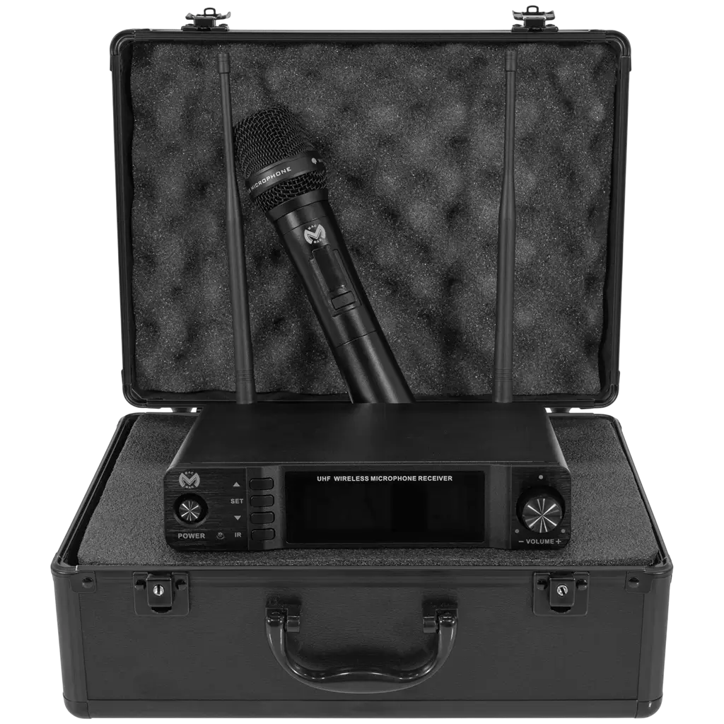 UHF wireless cardioid True Diversity microphone with receiver – Mac Mah