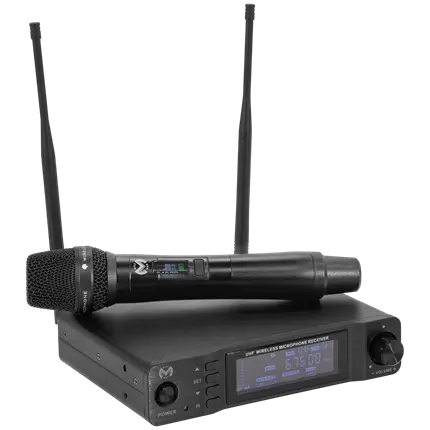 UHF wireless cardioid True Diversity microphone with receiver – Mac Mah