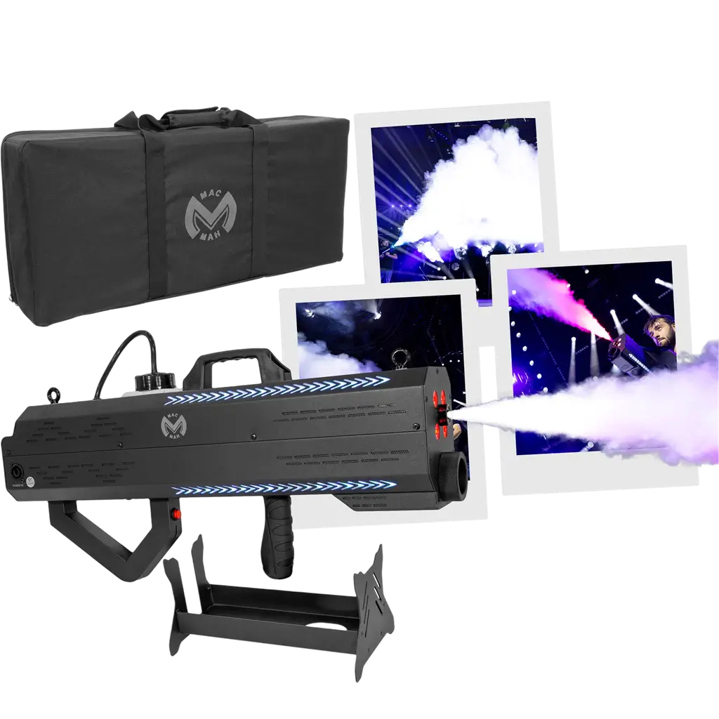 1500 W portable battery-powered smoke machine with RGB LEDs – Mac Mah