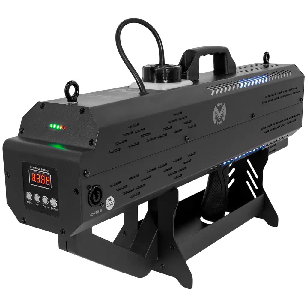 1500 W portable battery-powered smoke machine with RGB LEDs – Mac Mah