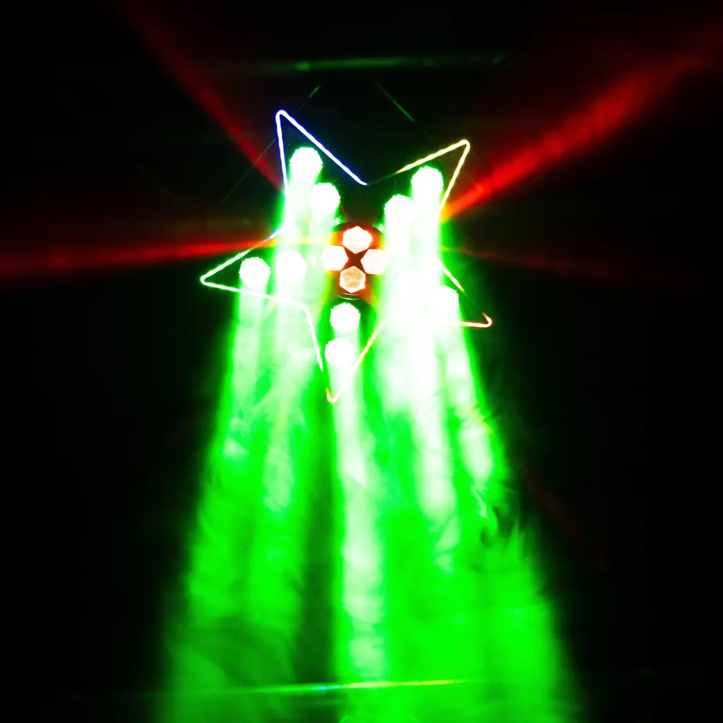 3-in-1 LED lighting set: Beam, B-Eye and strobe – BoomToneDJ