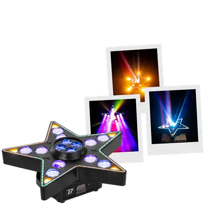 3-in-1 LED lighting set: Beam, B-Eye and strobe – BoomToneDJ
