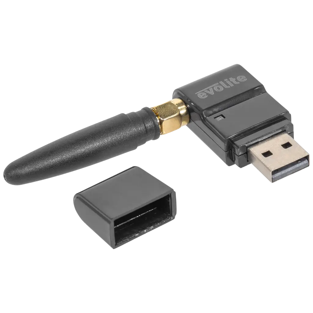 2.4 GHz USB Wireless DMX Transmitter/Receiver Dongle – Evolite